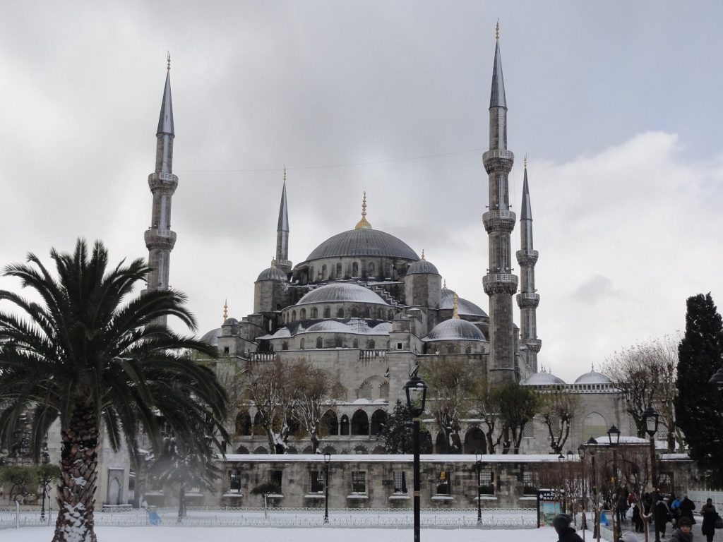 Istanbul - sneeuw - Blauwe Moskee